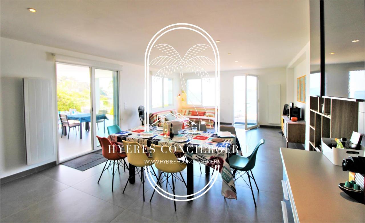 Villa Antoine Appartement Rdj Vue Mer Clim Wifi Parking Plage 50M La Garonne Ле-Праде Екстер'єр фото
