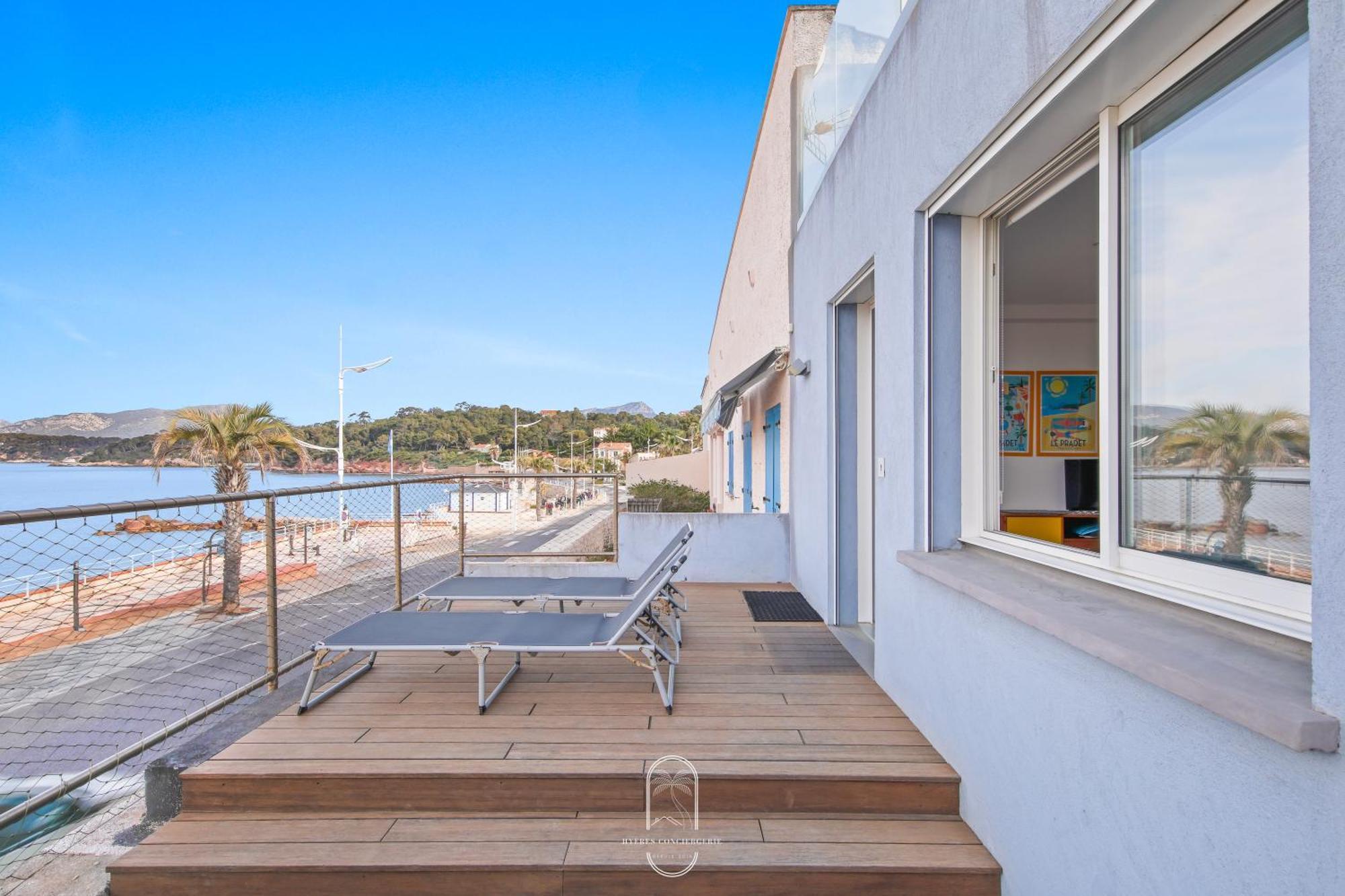 Villa Antoine Appartement Rdj Vue Mer Clim Wifi Parking Plage 50M La Garonne Ле-Праде Екстер'єр фото